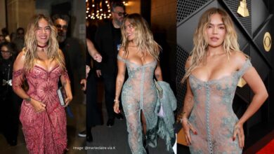 Karol G Melts the 2026 Grammys Red Carpet in Sheer 'Icy' Gown