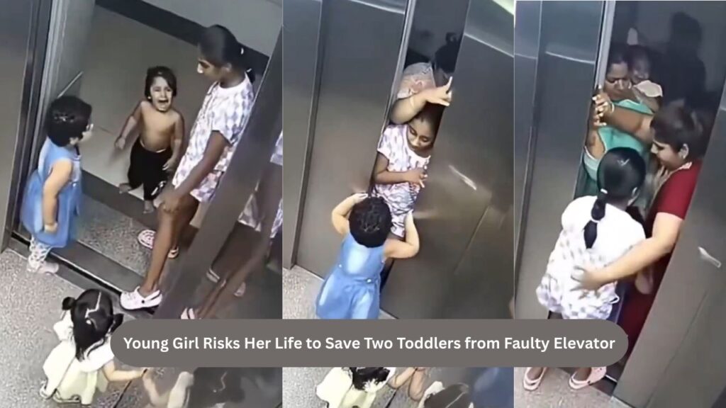 Young Girl Risks Her Life to Save Two Toddlers from Faulty Elevator